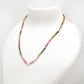 925 Sterling Silver Multi Tourmaline Gemstone Beaded Choker Necklace