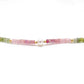 925 Sterling Silver Multi Tourmaline Gemstone Beaded Choker Necklace
