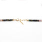 925 Sterling Silver Multi Tourmaline Gemstone Beaded Choker Necklace