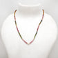 925 Sterling Silver Multi Tourmaline Gemstone Beaded Choker Necklace