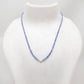 Natural Blue Tanzanite & Pearl Necklace, 925 Sterling Silver, Stylish Beaded Jewelry Gift