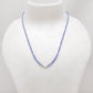 Natural Blue Tanzanite & Pearl Necklace, 925 Sterling Silver, Stylish Beaded Jewelry Gift