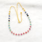Multi Sapphire 5mm 18k Gold Necklace 18"