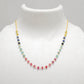 Multi Sapphire 5mm 18k Gold Necklace 18"