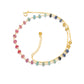 Multi Sapphire 5mm 18k Gold Necklace 18"