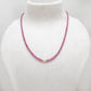 Natural 3-4mm Ruby and 6mm Pearl Beaded 925 Silver Necklace