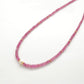 Natural Ruby Faceted Beaded Gemstone Necklace, 925 Sterling Silver, Handmade Jewelry Gift for Her