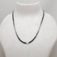 Shaded Blue Sapphire and Pearl Faceted Beaded Necklace, 925 Silver, Gift for Her