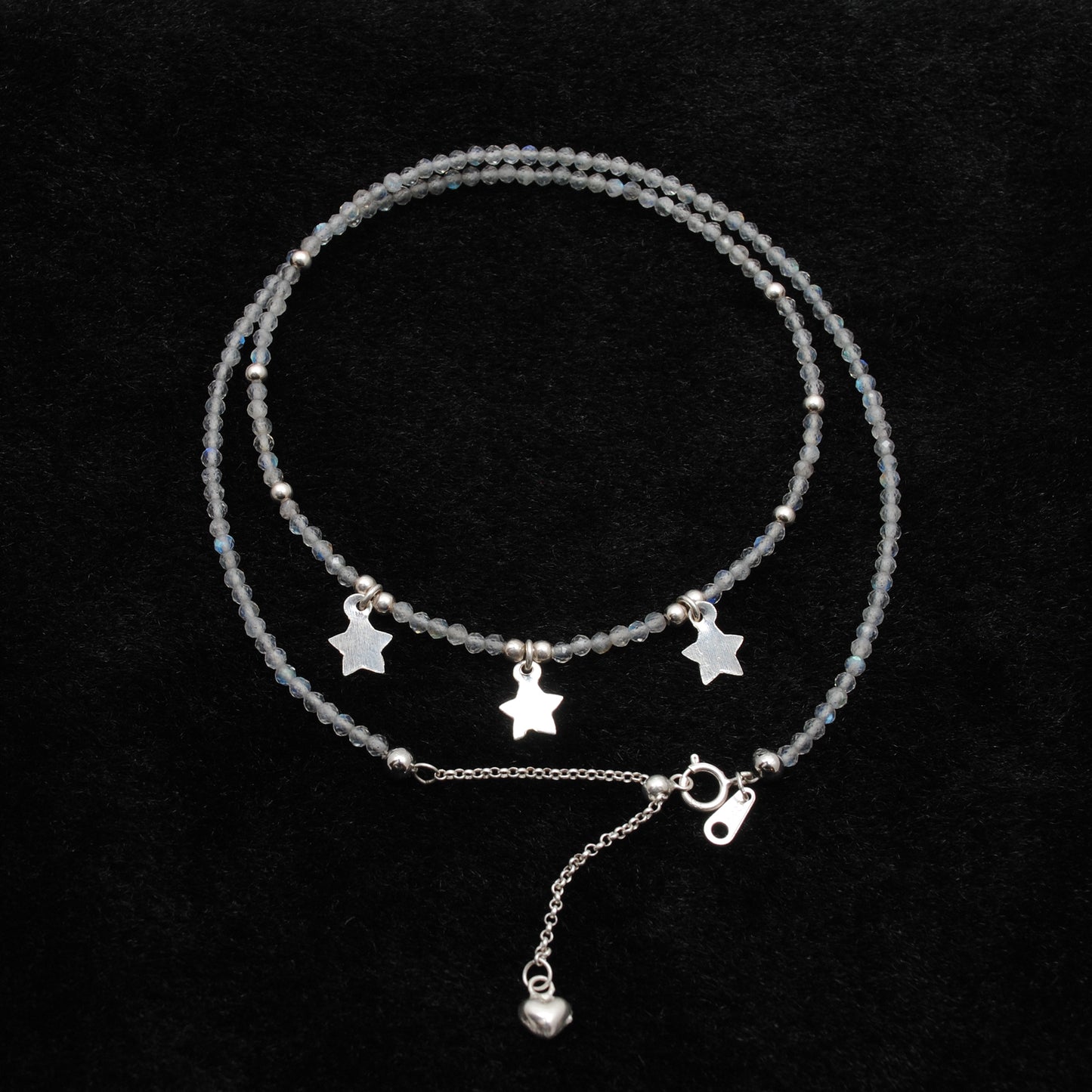 18" Labradorite Necklace – 2mm Faceted Natural Gemstone Beads