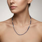 18" Blue Mystic Quartz Beaded Necklace – 2mm Faceted Gemstone Beads