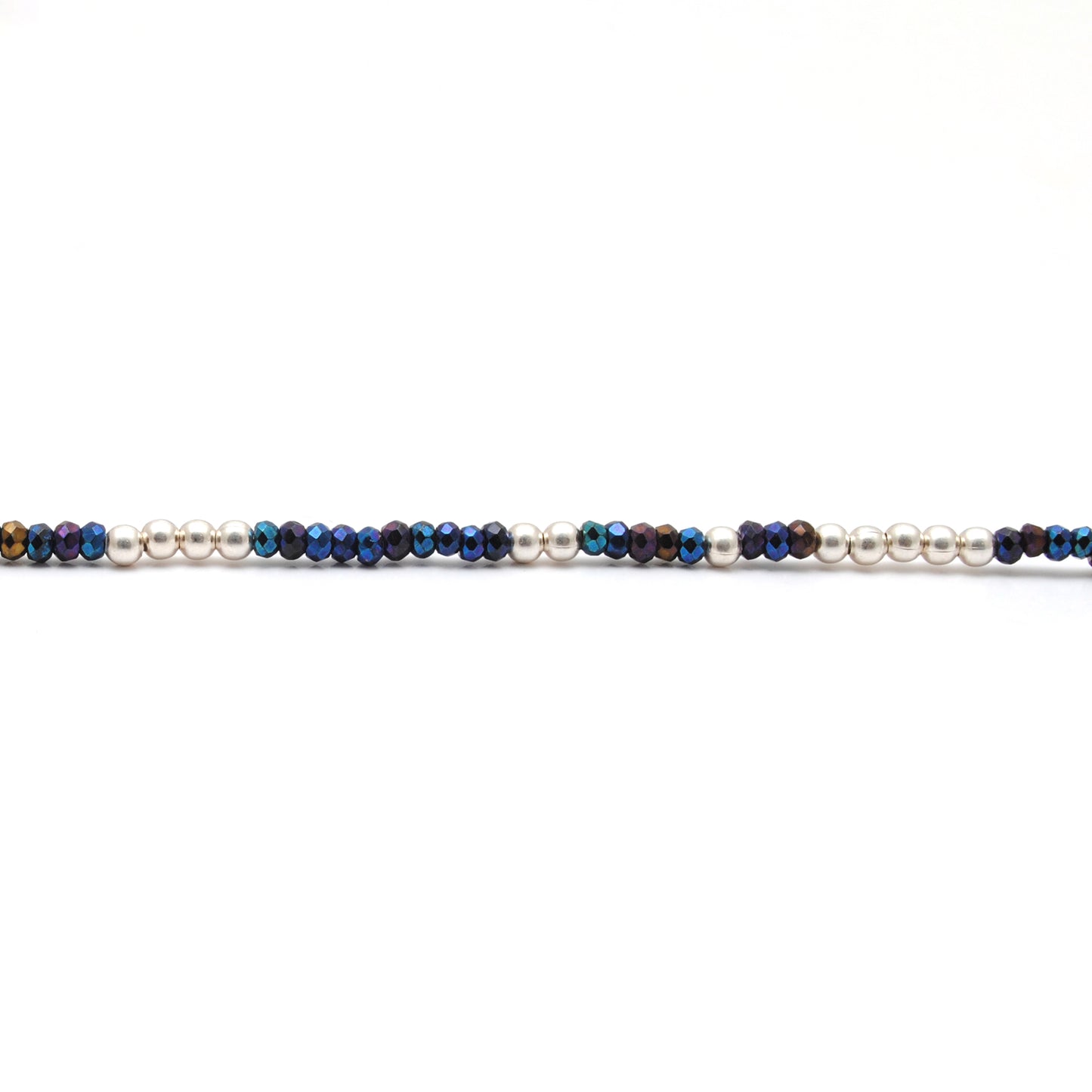 Blue Mystic Coated Beaded Necklace – 925 Sterling Silver Jewelry with Charms for Women