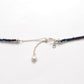 Black Spinel Blue Mystic Coated Beads Silver Necklace