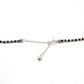 2.5mm Black Spinel Mystic Blue Coated Beaded Necklace – 925 Silver Charm Necklace