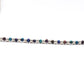 Black Spinel Blue Mystic Coated Silver Beaded Charm Necklace