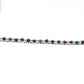2.5mm Black Spinel Mystic Blue Coated Beaded Necklace – 925 Silver Charm Necklace