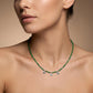 Natural Emerald Beaded Necklace – 925 Sterling Silver Charm Necklace