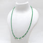 Natural Emerald Beaded Necklace – 925 Sterling Silver Charm Necklace