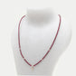 Elegant Ruby Beaded Silver Chain Delicate Necklace