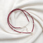 Elegant Ruby Beaded Silver Chain Delicate Necklace