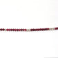 Genuine Ruby Beaded Necklace – 2mm Beads Silver Charm, 18" Handmade Jewelry