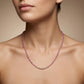18" Natural Pink Tourmaline Beaded Necklace – 2mm Faceted Gemstone Beads