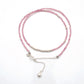 18" Natural Pink Tourmaline Beaded Necklace – 2mm Faceted Gemstone Beads