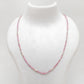 925 Sterling Silver Pink Tourmaline Beaded Necklace – 2mm Faceted Gemstone