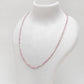 925 Sterling Silver Pink Tourmaline Beaded Necklace – 2mm Faceted Gemstone
