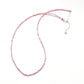 925 Sterling Silver Pink Tourmaline Beaded Necklace – 2mm Faceted Gemstone