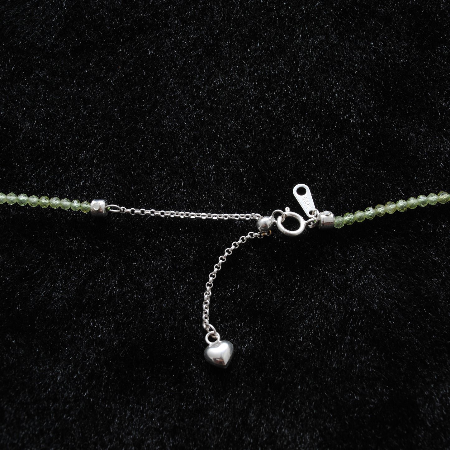 Natural Peridot Rondelle Beaded Necklace – 2mm Faceted Gemstone Jewelry