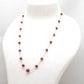 Natural Ruby Ball Beads 18k Gold Necklace