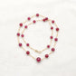 Sterling Silver Beaded Necklace with 18k Gold Plated Ruby Beads