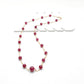 Natural Ruby Ball Beads 18k Gold Necklace