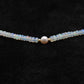 Ethiopian Opal Rondelle Beaded Necklace – Adjustable Sterling Silver Choker
