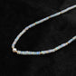 Ethiopian Opal Rondelle Beaded Necklace – Adjustable Sterling Silver Choker