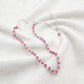 5mm Ruby Beaded Necklace – Faceted Rondelle Gemstones on 925 Sterling Silver