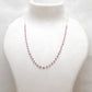 5mm Ruby Beaded Necklace – Faceted Rondelle Gemstones on 925 Sterling Silver