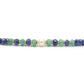 Natural Emerald Beaded Necklace with Blue Sapphire Silver Choker