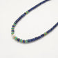 Emerald, Blue Sapphire & Pearl Beaded Necklace, 925 Silver, Handmade Gift