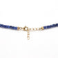 Natural Emerald Beaded Necklace with Blue Sapphire Silver Choker