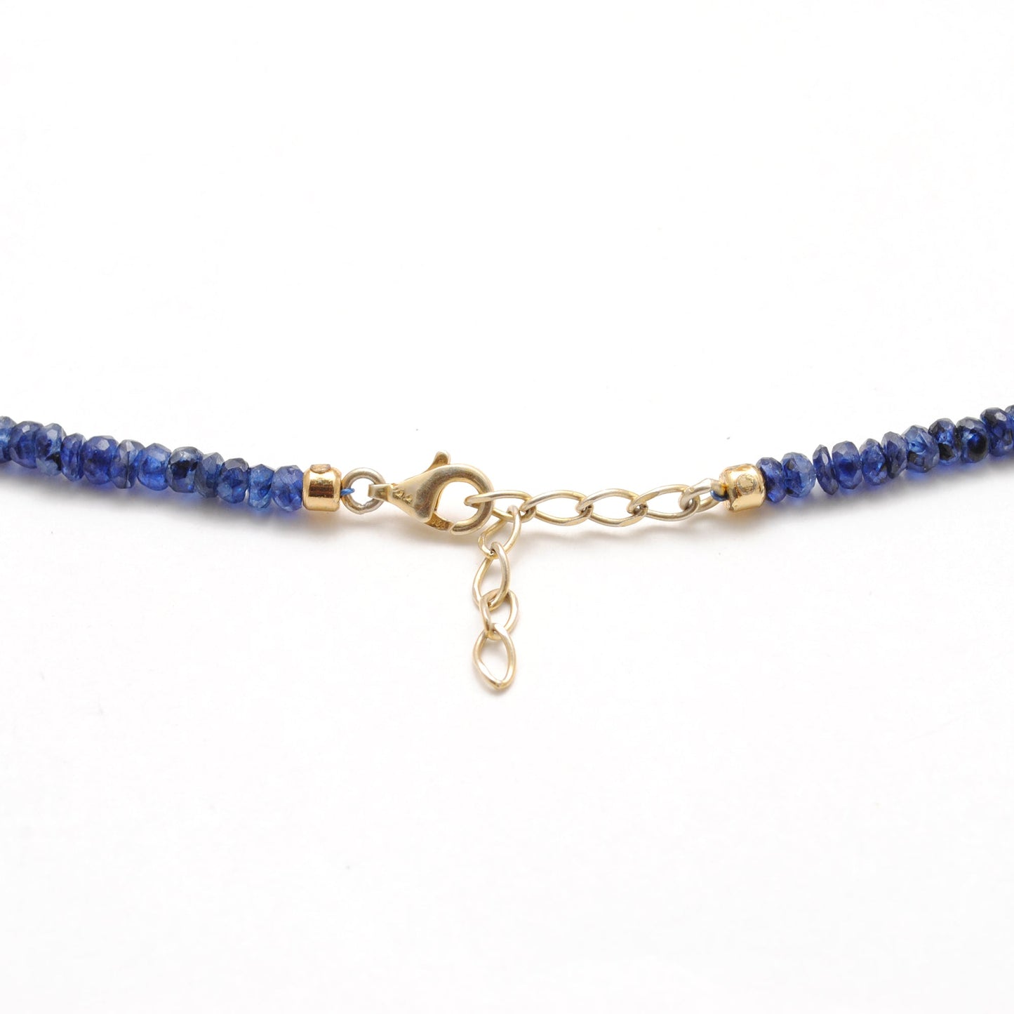 Emerald, Blue Sapphire & Pearl Beaded Necklace, 925 Silver, Handmade Gift