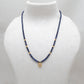 Sterling Silver Blue Sapphire & Rose Cut Diamond Necklace