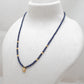 Sterling Silver Blue Sapphire & Rose Cut Diamond Necklace