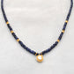 Sterling Silver Blue Sapphire & Rose Cut Diamond Necklace