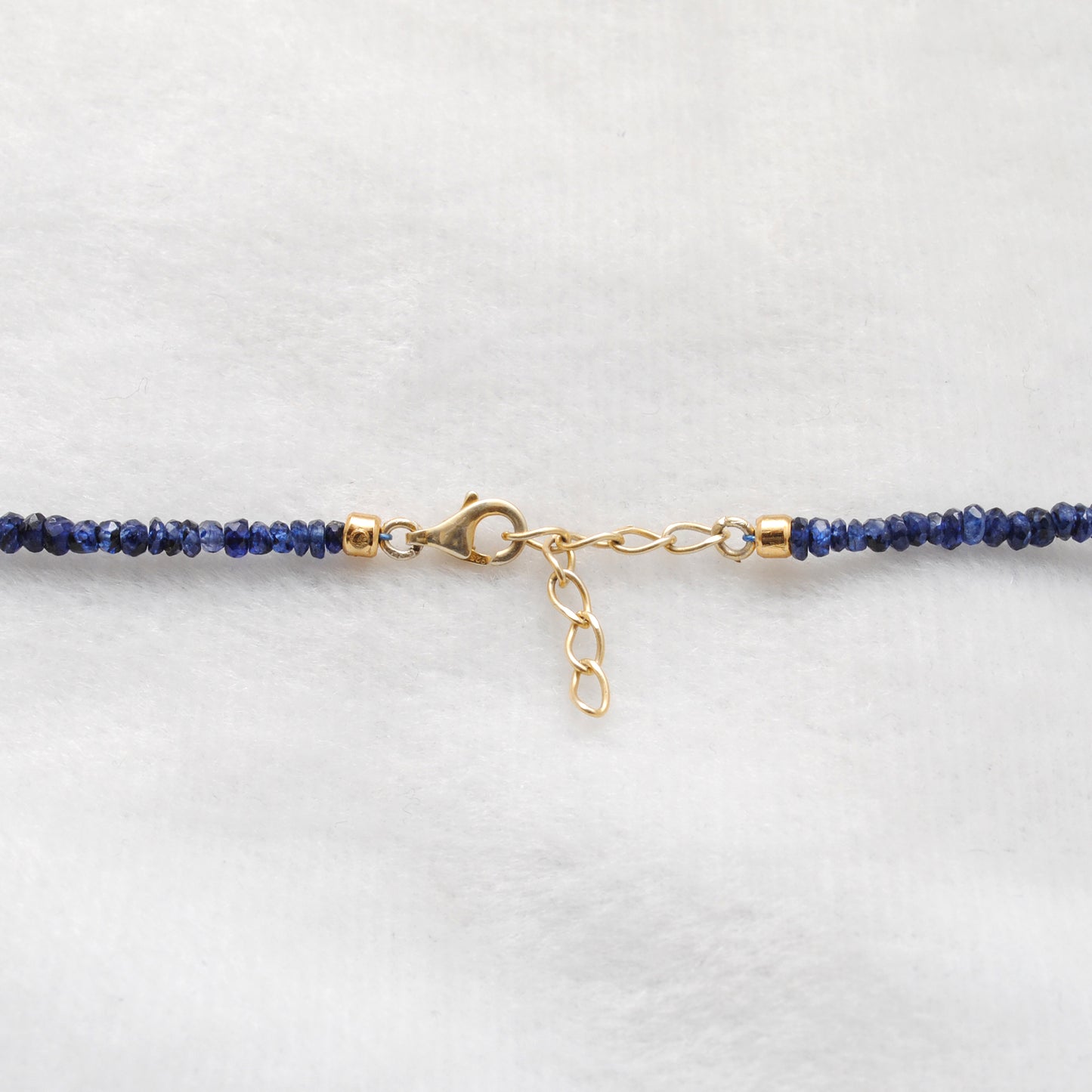 Sterling Silver Blue Sapphire & Rose Cut Diamond Necklace