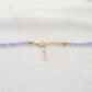 Tanzanite Beads Necklace with Uncut Diamond Pendant