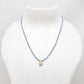 925 Sterling Silver Tanzanite Necklace with Rose Cut Diamond Pendant