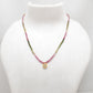 Natural Multi Tourmaline Beaded Necklace with Diamond Pendant