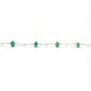 925 Silver 19" Emerald Beaded Necklace – 4mm Faceted Rondelle Gemstones