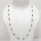 925 Silver 19" Emerald Beaded Necklace – 4mm Faceted Rondelle Gemstones